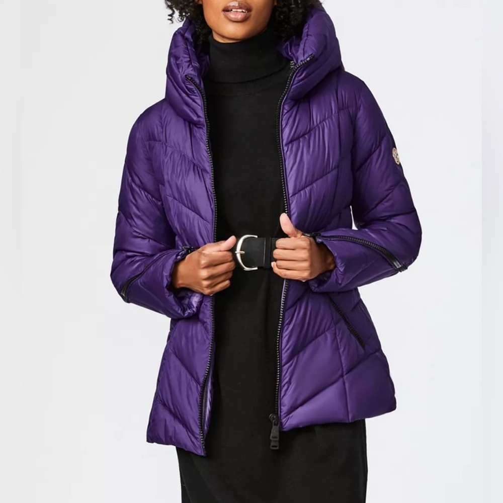 Bernardo Deep Purple EcoPlume Packable Puffer Coat